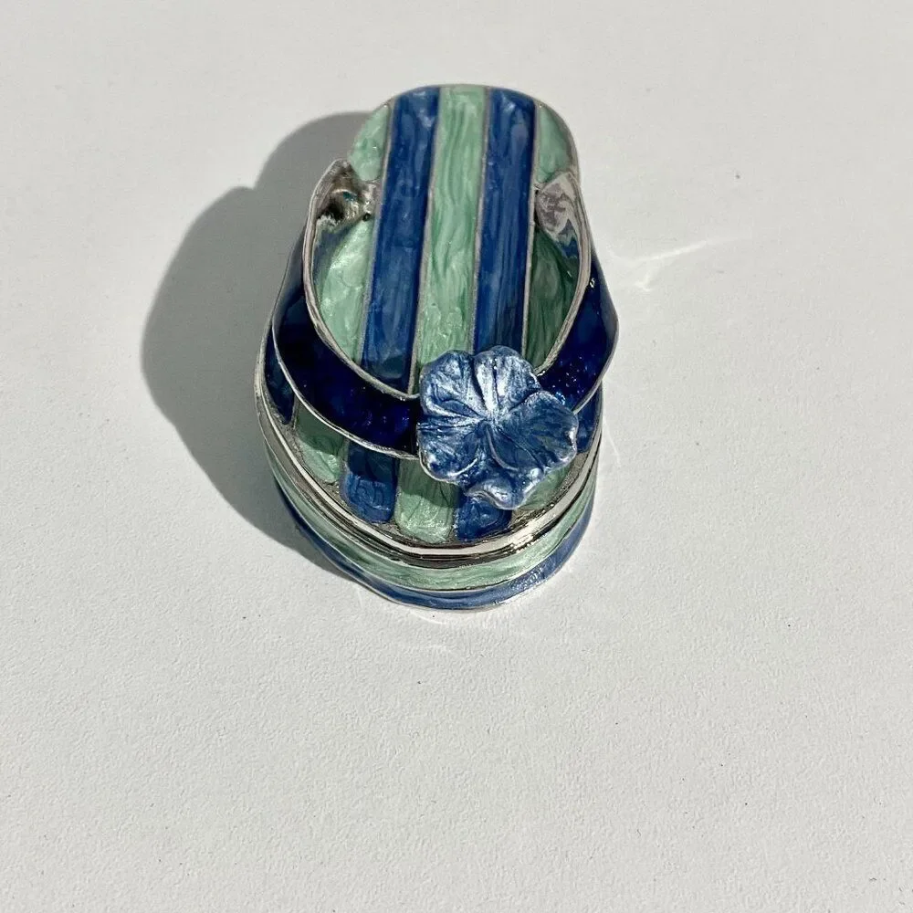 Blue Flip Flop Trinket Box